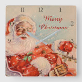Horloge Carrée Santas Sleigh (Recto)