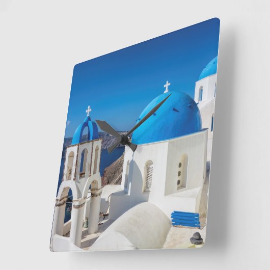 Horloge Carrée Santorin, Grèce (Angle)