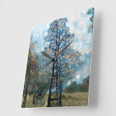 Horloge Carrée Sapin (Angle)