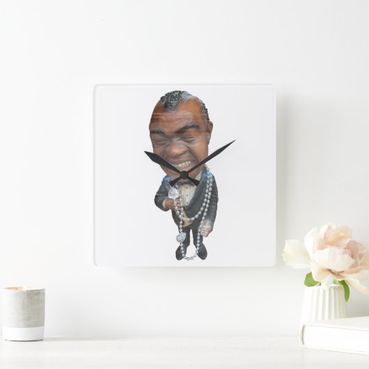 Horloge Carrée Satchmo. (Maison)
