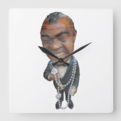 Horloge Carrée Satchmo. (Recto)