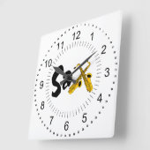 Horloge Carrée Sax (Angle)