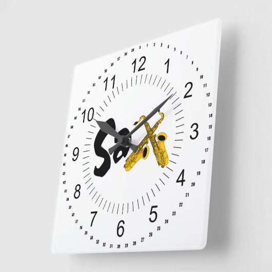 Horloge Carrée Sax (Angle)