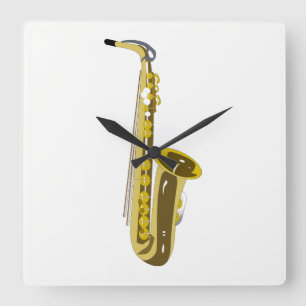 Horloge Carrée Saxophone