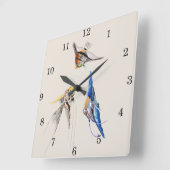 Horloge Carrée Scalar fish (Angle)