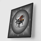 Horloge Carrée ~Scale~ musical de globe de ~ d'instrument de (Angle)