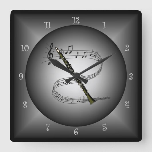 Horloge Carrée ~Scale~ ~Musical d'instrument de globe de (Recto)