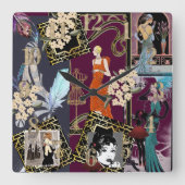 Horloge Carrée Scène Art Décor Fashion Show (Recto)