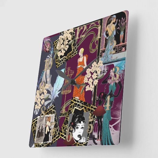 Horloge Carrée Scène Art Décor Fashion Show (Angle)