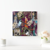 Horloge Carrée Scène de défilé de mode Art Decor (Maison)