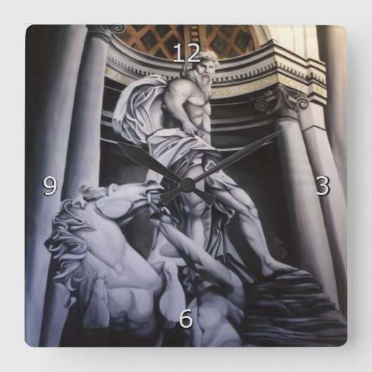 Horloge Carrée Scène grecque/romaine héroïque (Recto)