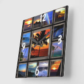 Horloge Carrée Scènes hawaïennes Mur Clock (Angle)