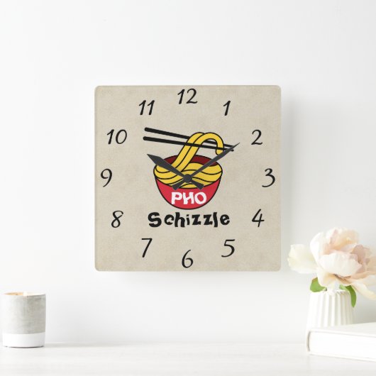 Horloge Carrée Schizzle Wall Clock (Maison)