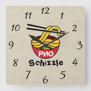 Horloge Carrée Schizzle Wall Clock
