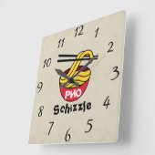 Horloge Carrée Schizzle Wall Clock (Angle)