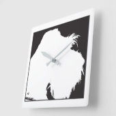 Horloge Carrée Schnauzer (Angle)