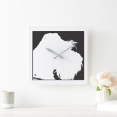 Horloge Carrée Schnauzer (Maison)