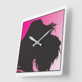 Horloge Carrée Schnauzer (Angle)