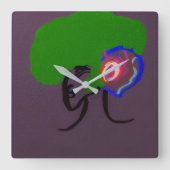 Horloge Carrée Sci-fi Seashell Creature (Recto)