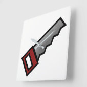 Horloge Carrée scie (Angle)