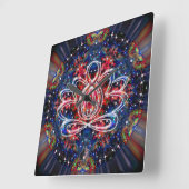 Horloge Carrée Scintillation Zen Lotus Clock (Angle)