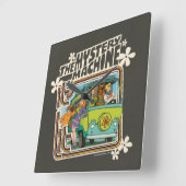 Horloge Carrée Scooby-Doo | "C'est Lit" Mystery Machine Graphic (Angle)