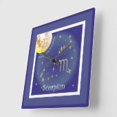 Horloge Carrée Scorpion 24 october 22 novembre (Angle)