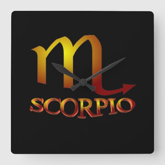 Horloge Carrée Scorpion Étoile Or (Recto)