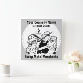 Horloge Carrée Scrap metal Merchants (Maison)