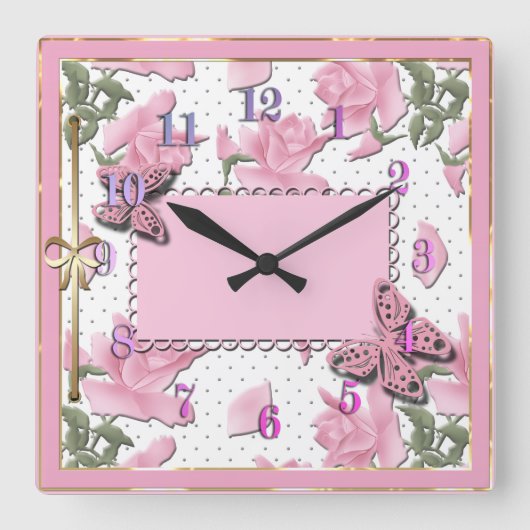 Horloge Carrée Scrapbooking (Recto)