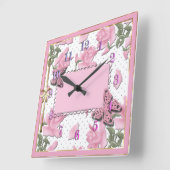 Horloge Carrée Scrapbooking (Angle)