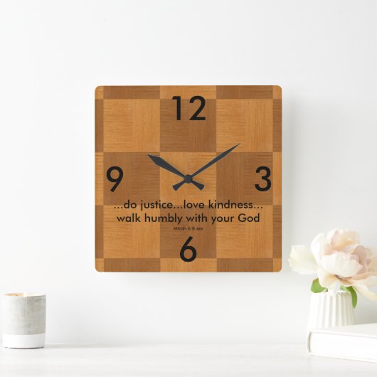 Horloge Carrée Scripture (Maison)