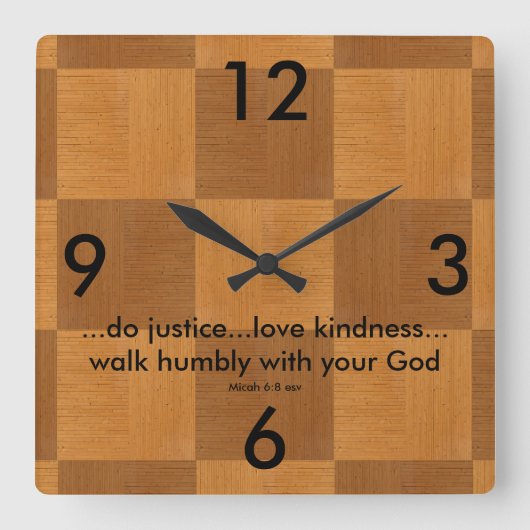 Horloge Carrée Scripture (Recto)