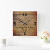 Horloge Carrée Scripture (Maison)