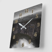 Horloge Carrée Scripture Psalm Owls (Angle)
