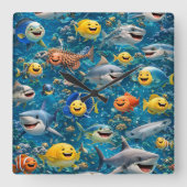 Horloge Carrée Sea creature wall clock (Recto)