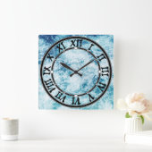 Horloge Carrée Sea ocean water splashes landscape (Maison)