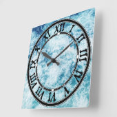 Horloge Carrée Sea ocean water splashes landscape (Angle)