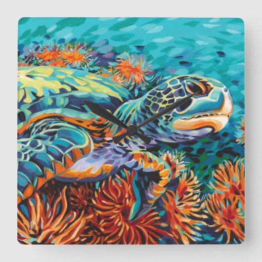 Horloge Carrée Sea Sweethee I (Recto)