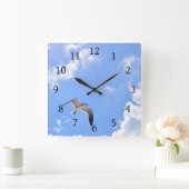 Horloge Carrée Seagull Bird Photo 145 (Maison)