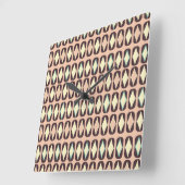 Horloge Carrée Seamless geometric pattern in dark brown leaf  (Angle)