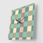 Horloge Carrée Seamless plaid pattern   (Angle)