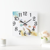 Horloge Carrée Seashells (Maison)