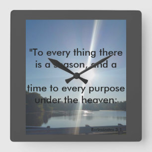 Horloge Carrée Season et Time Clock