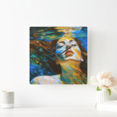 Horloge Carrée "Selene" - Femmes dans l'eau (Maison)