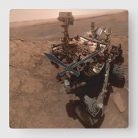 Selfie de Mars Curiosity Paysage martien rouge