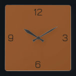 Horloge Carrée Selle Brown 8B4513 Couleur - Option pour ajouter u<br><div class="desc">Ajoutez un nom, des initiales ou du texte, ou gardez la couleur seule. La couleur correspond à d'autres éléments du magasin en fonction du nom et du code HEX (triplet hexadécimal à six chiffres) qui s'affiche. Utilisez ce code pour mélanger, mettre en correspondance et customiser tout autre élément pour l'accompagner...</div>