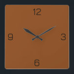 Horloge Carrée Selle Brown 8B4513 Couleur - Option pour ajouter u<br><div class="desc">Ajoutez un nom, des initiales ou du texte, ou gardez la couleur seule. La couleur correspond à d'autres éléments du magasin en fonction du nom et du code HEX (triplet hexadécimal à six chiffres) qui s'affiche. Utilisez ce code pour mélanger, mettre en correspondance et customiser tout autre élément pour l'accompagner...</div>