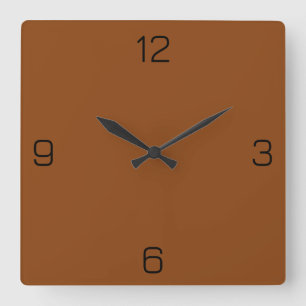 Horloge Carrée Selle Brown 8B4513 Couleur - Option pour ajouter u