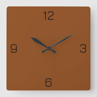 Horloge Carrée Selle Brown 8B4513 Couleur - Option pour ajouter u